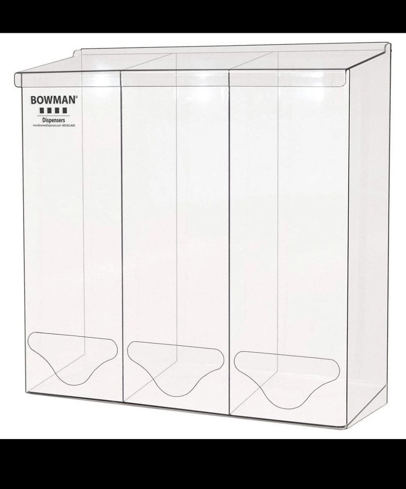 BOWMAN DISPENSERS Bulk Dispenser,Clear,18 3/8″ W 34GE12