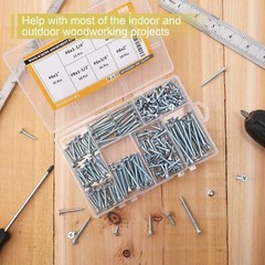 209-Piece Wood Screws Assortment Kit with Phillips Drive and Various Sizes
