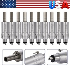 10pcs ASkeadnt Dental Low Speed Handpiece Air Motor 4Hole External Water Spray