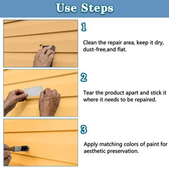 Vinyl Siding Repair Patch Kit, Vinyl Siding Repair Kit Self-Adhesive Vinyl Sidin