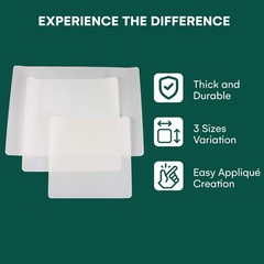 3 Pack PTFE Sheet/Teflon Sheets Multiple Sizes. Non Stick Transparent Reusabl…