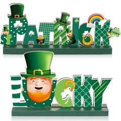 Blulu 2 St. Patrick Table Decorations, Lucky Centerpiece 2 Piece Set