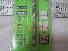 (10) NEW Greenlee DTAP5/16-18 Drill Tap Countersink Quick Release Bit (pkg)