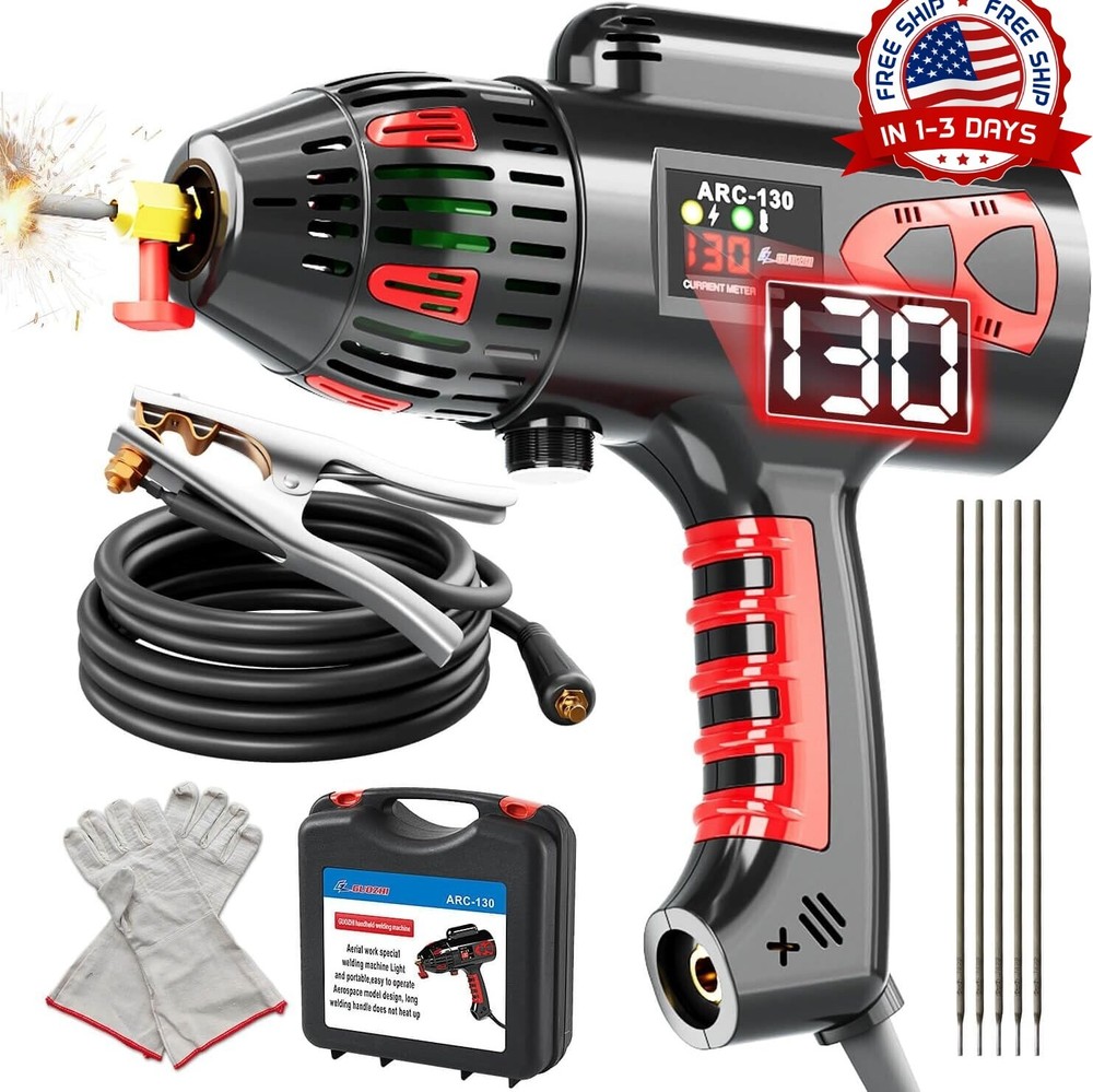 Maquina De Soldar De Mano 20A-135A Pistola Digital Soldadora Portátil Para Metal