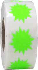 Color Coding Burst Labels Starburst Design | 1″ Inch | 500 Pack | Pick One Color