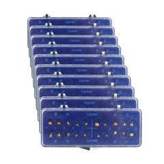 Dental Gold Coated 24K Orthodontic Metal Brackets Mini Roth 022 3-4-5 20Pcs/Set