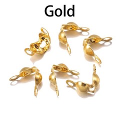 100-200pcs Connector Clasp Fitting 4*7mm Ball Chain Calotte End Crimps Beads Con