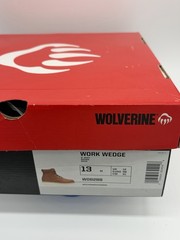 Wolverine Work Wedge Brown Leather Lace-Up Work Boots Oil Resistant Men’s 13 M