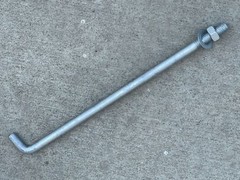 Sandbaggy 1/2″ x 12″ Threaded Concrete Anchor L-Bolts – Hot Dipped Galvanized