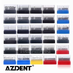 100pcs AZDENT Dental Diamond Burs FG Burs Drill Composite Polishing Kit