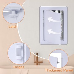 Suteck Plastic Access Panel for Drywall Ceiling 4 x 6 Inch 4 x 6inch, White