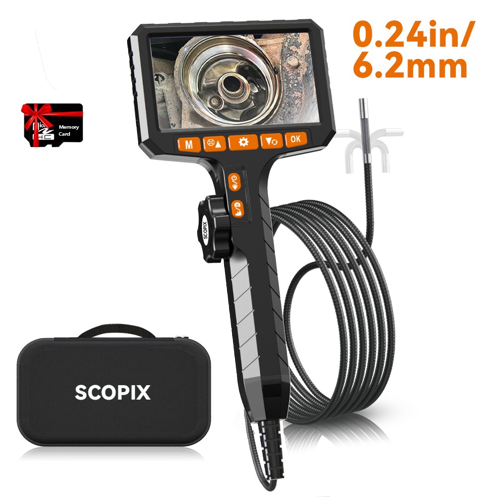 6.2MM MICRO LENS 2-Way 360° Endoscope Industrial Articulating Borescope Camera