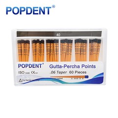 POPDENT Dental Endo Gutta Percha Points Root Canal Taper .02/.04/.06 #15-#40