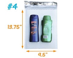 White Padded Poly Bubble Mailer Padded Envelopes, Waterproof Protective Self Sea