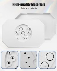 2 Pcs 8141DBL Siding Light Mounting Block Bracket White with Built-in Electri…