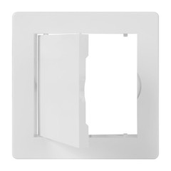 4×4 Access Panel for Drywall and Ceiling, White ABS Plastic, Hinged Door