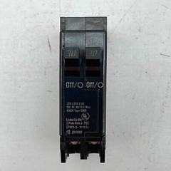 Thomas & Betts TBBD3030 (2) 30 Amp, 120/240 VAC 2 Pole Tandem Circuit Breaker