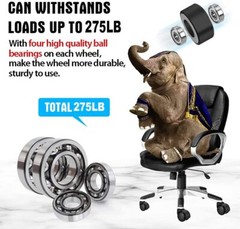5PCS Office Desk Chair Caster Wheel Swivel Protect Floor Furniture Replacement