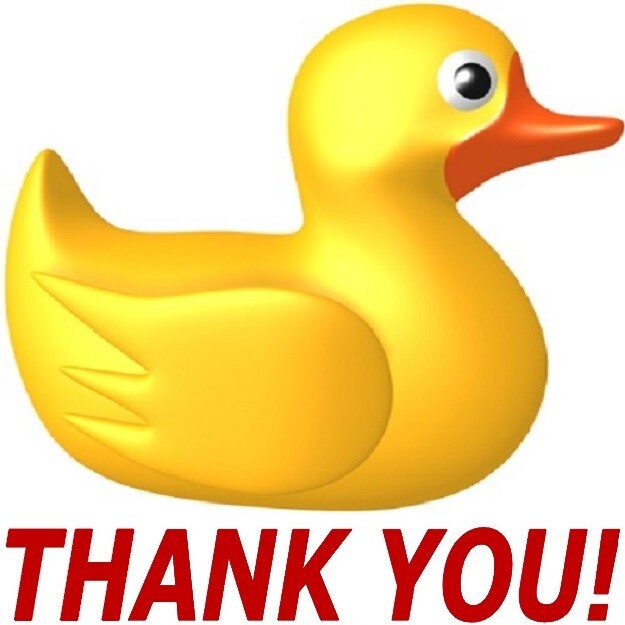 30 Custom Yellow Duck Thank You Personalized Address Labels