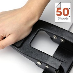 Sleek Black Heavy Duty 2-Hole Punch – Ergonomic, Compact, 5-Sheet Capacity