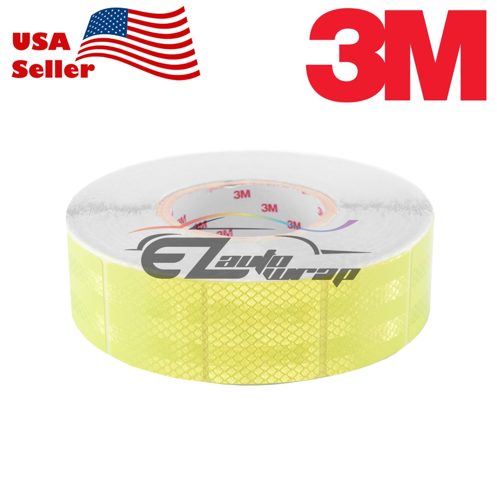 3M Diamond Grade Neon Yellow Conspicuity Tape 2″ x 2″ CE Approved Reflective