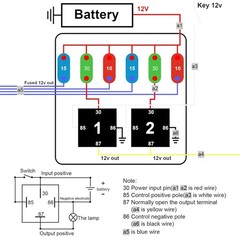 12V Pre-Wired Fuse Relay Box 4-Pin 80A Relay Block and Kit 2 Relays and 6 ATC