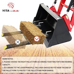 1500lb Pallet Forks 60″ Tractor Clamp On Skid Steer Buckt Quick Attachment US