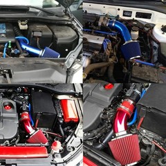 3 Inch Universal Cold Air Intake Pipe Kit High Flow Performance Red