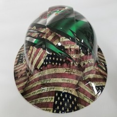 NEW FULL BRIM Hard Hat custom hydro dipped MEXICAN ROOTS/AMERICAN PRIDE NEW