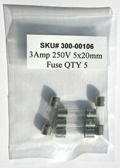 3 amp 250v 5x20mm fuse / 3AMP 250 volts / Fast Blow / Lot of 5
