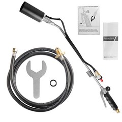 Portable Propane Torch Weed Burner Ice Snow Melter Outdoor Flame Thrower w/ Hose