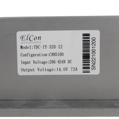 Elcon 1000W DC-DC Converter TDC-IY-320-12 Input Voltage 206-454 VDC Output 14.0V