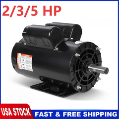2/3/5HP SPL Electric Air Compressor Motor 230V 56 Frame 3450 RPM 5/8″ 7/8″ Shaft