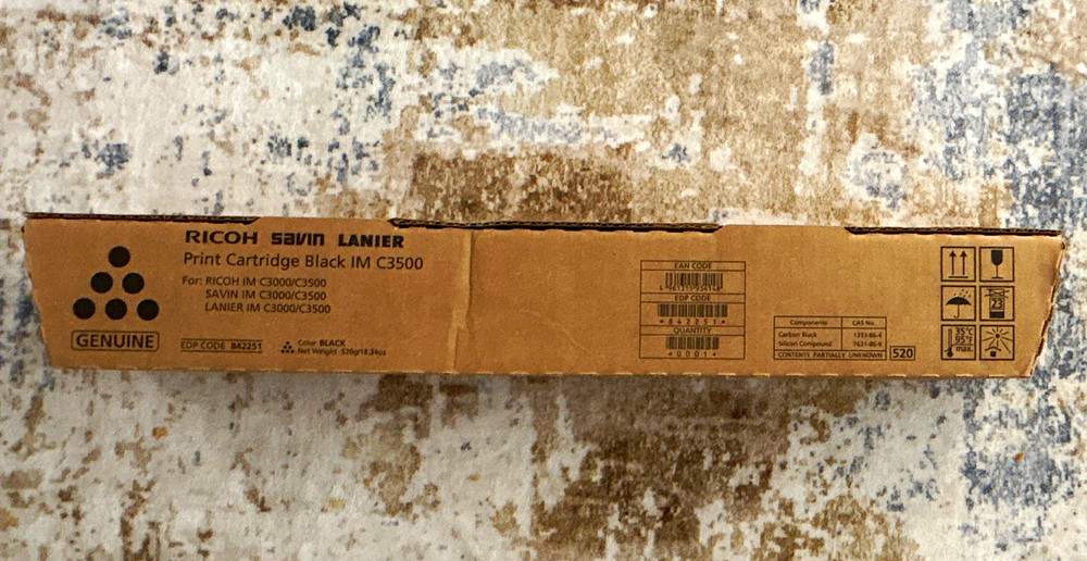 Ricoh Genuine Black Print Cartridge for IM C3500, MPN 842251
