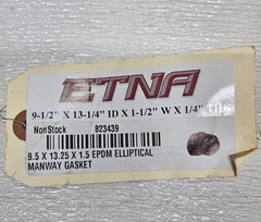 Elliptical Manway Gasket 9-1/2 X 13-1/4 X 1-1/2 IN Wide 1/4 IN Thick