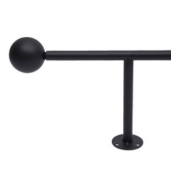 Wall Mounted Clothes Rack Clothing Racks For Hanging Clothes Closet Rod Black