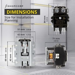 AC Contactor 40 Amp 50 RES 2 Pole 208/240VAC Coil – Definite Purpose UL Listed
