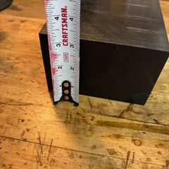 ABS Plastic Black 3.00” + Tol X 4.75×5.25 Machine Ready Block