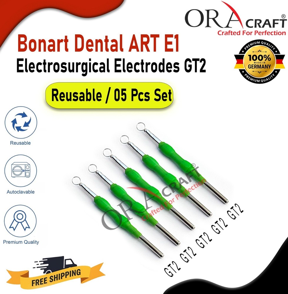Bonart Dental ART E1 Electrosurgical Electrodes GT2 Reusable /05 Pcs Set