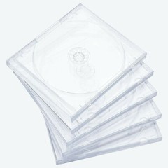 50 Pack 10.4 mm Standard Single Clear CD Jewel Case with Assembled Clear Tray