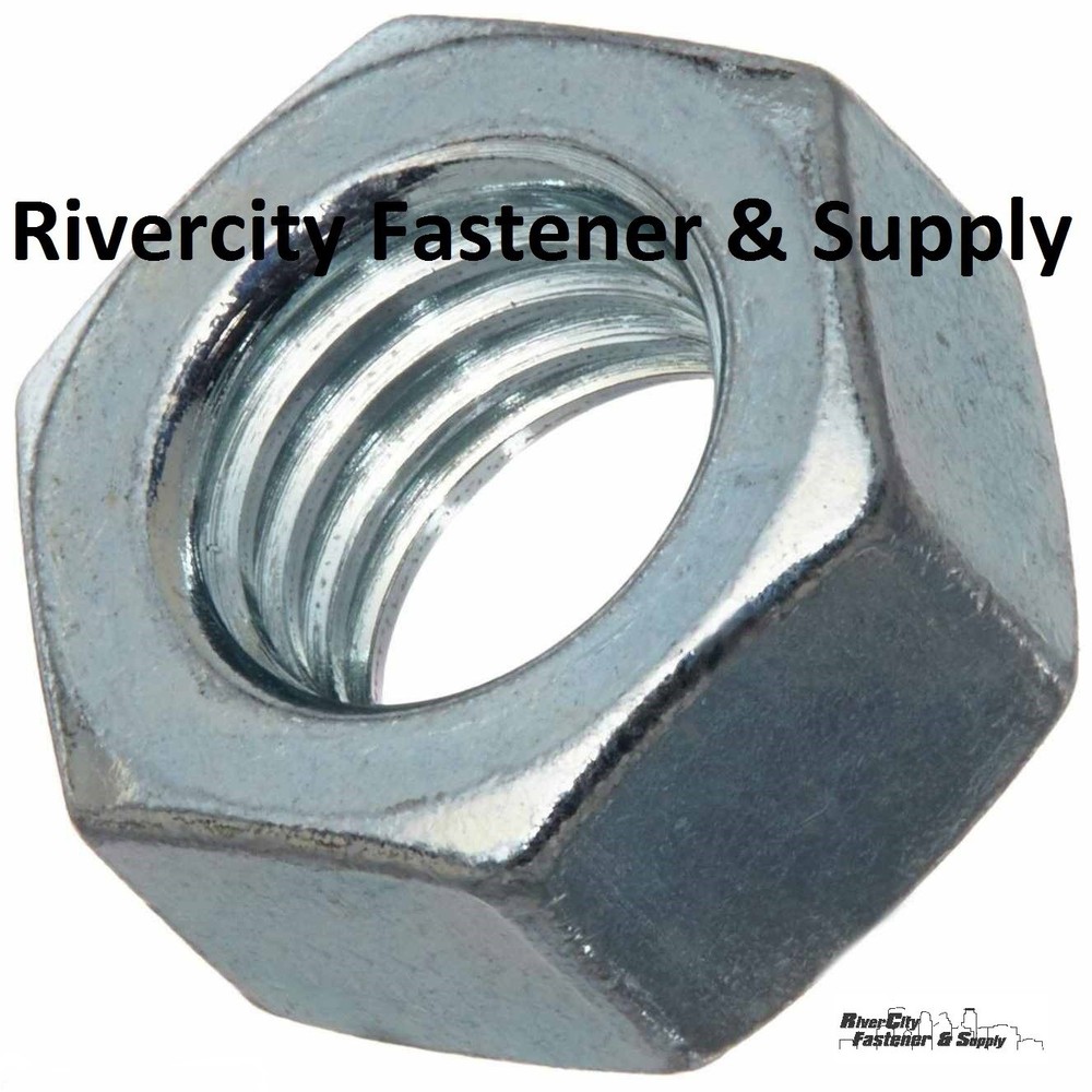 M22-2.5 Steel Hex Nuts M22x2.5 Nut 22mm x 2.5 Coarse Thread Grade 10.9 Zinc