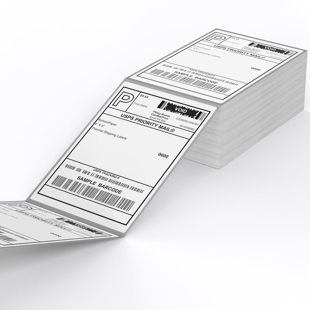 Direct Thermal Label-Shipping Label 4×6-NefLaca 500 Labels/1 stack, White