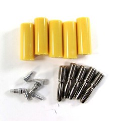 LOT of 5 HH Smith 211-107 Yellow Insulated Banana Plugs