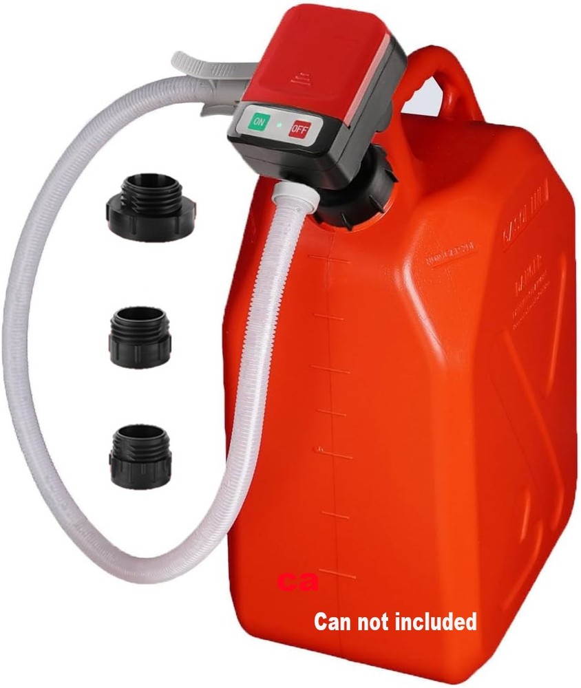 Fuel Transfer Pump Battery Powered For Liquid Diesel Motor Oil W/ 3 Size Adaptor