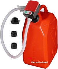 Fuel Transfer Pump Battery Powered For Liquid Diesel Motor Oil W/ 3 Size Adaptor