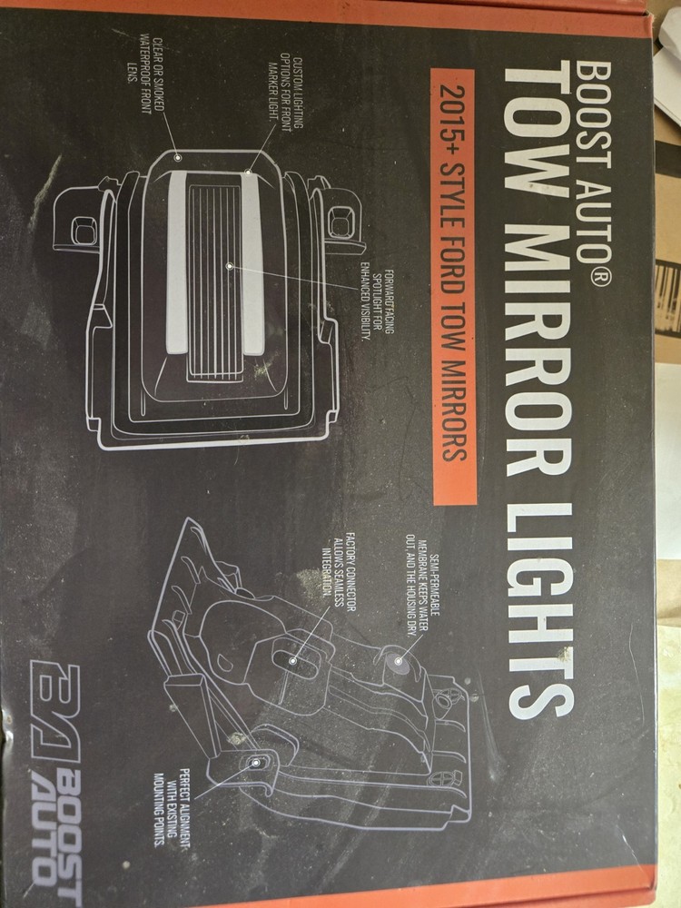 Boost Auto Parts Tow Mirror Lights – Smoked Lens, Amber Marker & Signal