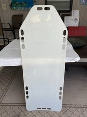 White EMT Patient Backboard Spine Board Stretcher Board w/ Handhold Cutouts