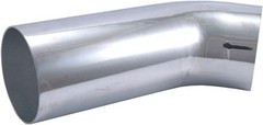 Lightweight 4″ 45° Polished Aluminum Elbow with 7″ Leg – Grade 6063 Construction