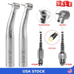 Dental LED Fiber Optic Handpiece High Speed/ 4/6-Hole Quick Coupler Fit KaVo USA