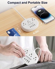 Thailand Power Adapter, Plug Adapter with US to TH White-TH